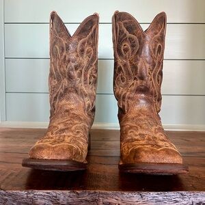 Dan Post ladies 9, Distressed Brown Western Cowboy Boots